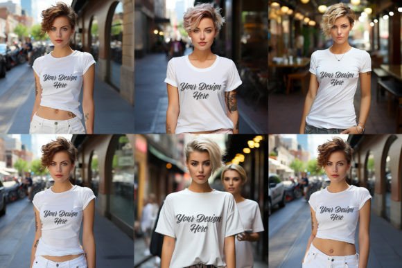 Download Girl White T Shirt PSD Mockup - Girl Collection