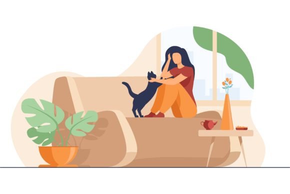 Download Woman Relaxing at Cozy Home. Girl Sittin - Girl Collection
