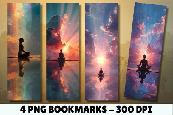 Download Spiritual Cloud Reflection Yoga Bookmark - Spiritual Collection
