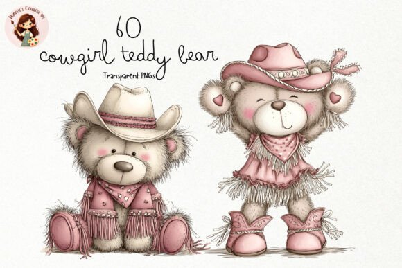 Download Cute Cowgirl Teddy Bear PNG Clipart - Girl Collection