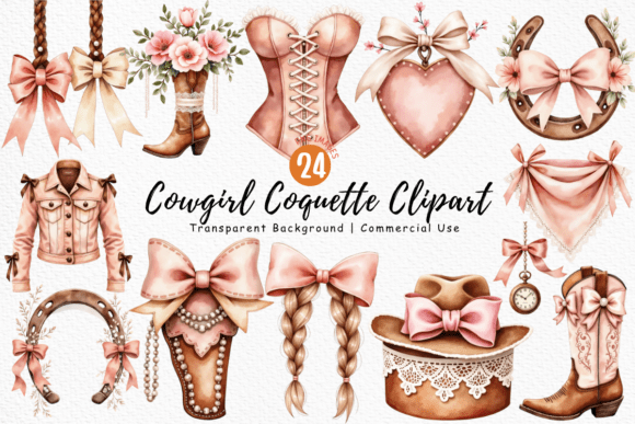 Download Cowgirl Coquette PNG Clipart Bundle - Girl Collection