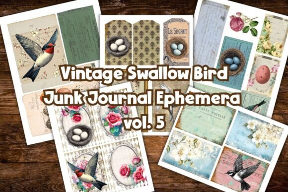 Download Vintage Junk Journal Bird Ephemera - Premium Resources