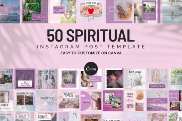 Download Spiritual Instagram Canva Post Templates - Spiritual Collection