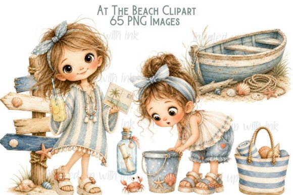 Download Beach Girl Clipart Bundle PNG - Girl Collection