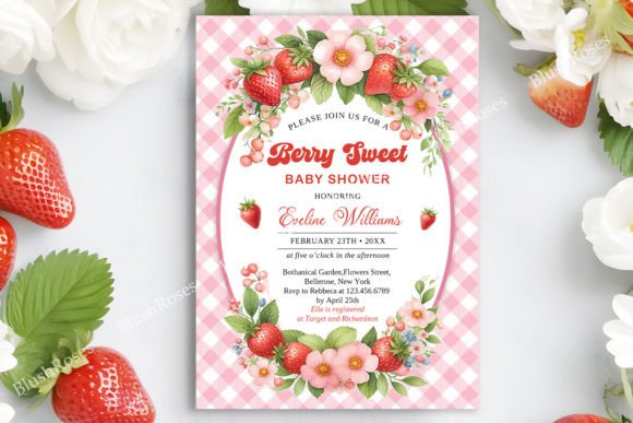 Download Berry Sweet Strawberry Pink Girl Invite - Girl Collection